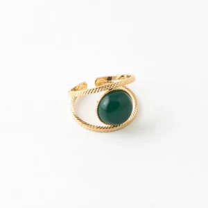 Viadoli Bagues>Bague Cupidon - Agate verte