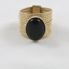 Kariboo Bagues>Bague Elena grande - onyx noir