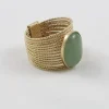 Kariboo Bagues>Bague Elena grande - Vert aventurine