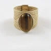 Kariboo Bagues>Bague Elena grande - oeil de tigre