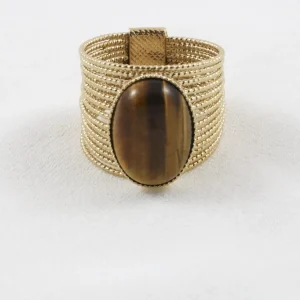 Kariboo Bagues>Bague Elena grande - oeil de tigre