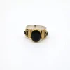 Bazar Exquis Bagues>Bague Ethnique - onyx noire