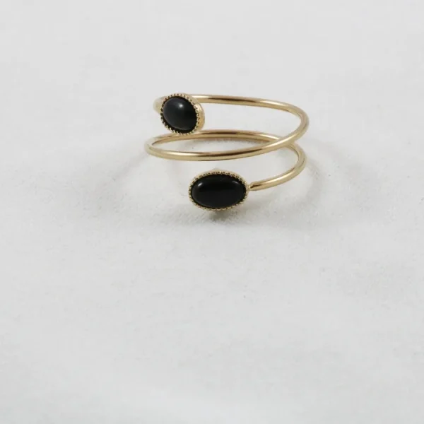 Kariboo Bagues>Bague Louise duo - Onyx