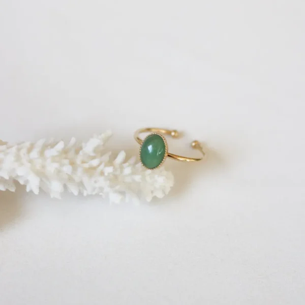 Kariboo Bagues>Bague Louise moyenne - vert aventurine