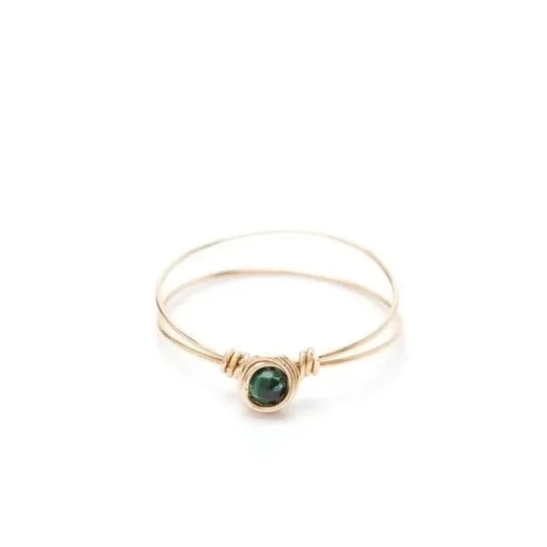 You Are Young Bagues>Bague Oeillet - Malachite