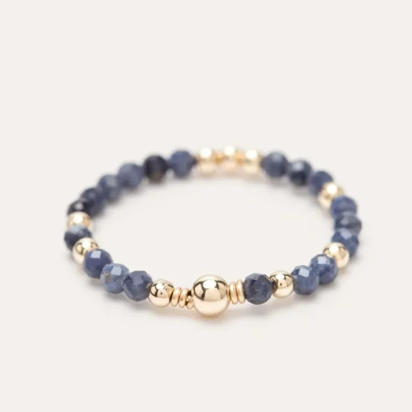 You Are Young Bagues>Bague Queen - Saphir bleu denim