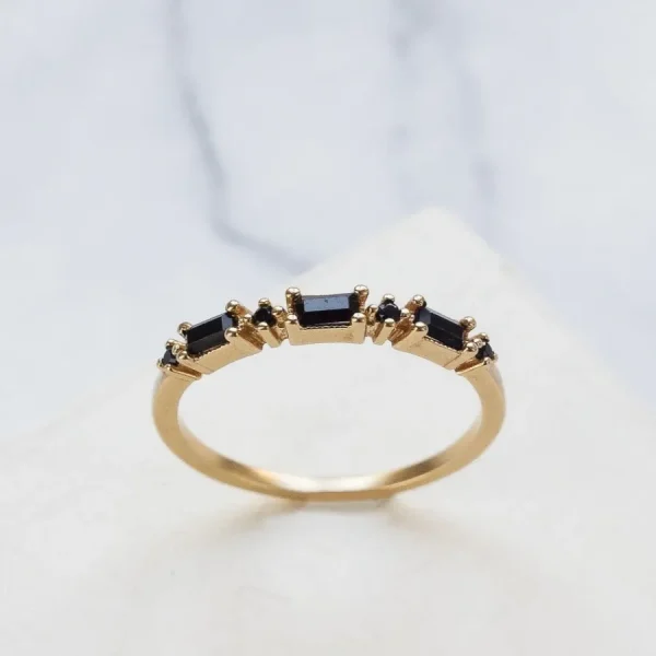 Shlomit Ofir Bagues>Bague Simone doré - noir