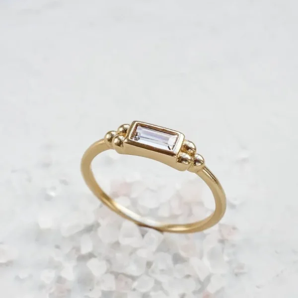 Shlomit Ofir Bagues>Bague Tres doré - cristal