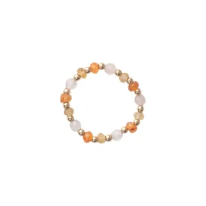 A Beautiful Story Bagues>Bague Unity - Quartz rose & Cornaline & Citrine