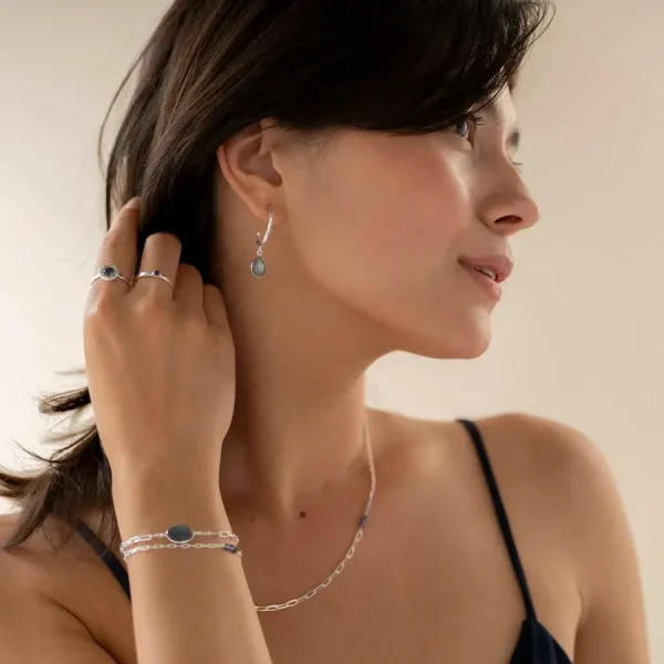 A Beautiful Story Boucles D'oreille>Boucles Admiring argenté - Labradorite