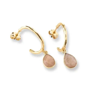 A Beautiful Story Boucles D'oreille>Boucles Admiring doré - Pierre de lune