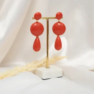 Clara u0026 Bianca Boucles D'oreille>Boucles Alba - corail