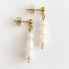 Kariboo Boucles D'oreille>Boucles Anna - 3 perles d'eau douce