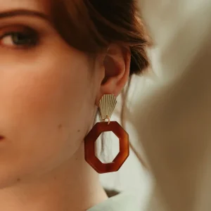 Bonjour Aimée Boucles D'oreille>Boucles Ava - ambre