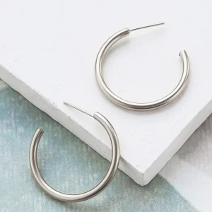 Shlomit Ofir Boucles D'oreille>Boucles Basic argenté - grandes