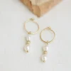 Kariboo Boucles D'oreille>Boucles Créoles Anna - Perles d'Or