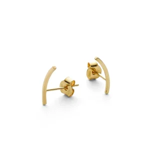 Jukserei Boucles D'oreille>Boucles Curved - doré