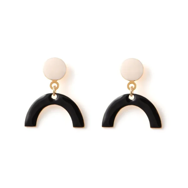 Titlee Boucles D'oreille>Boucles d'oreille Greene - écru noir