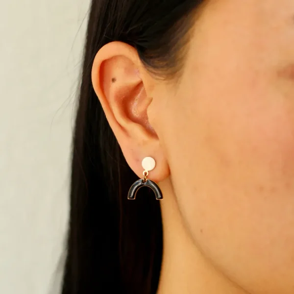 Titlee Boucles D'oreille>Boucles d'oreille Greene - écru noir