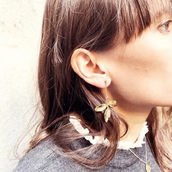 Exquises indécises Boucles D'oreille>Boucles dormeuses Yuzu