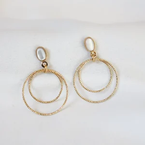 Kariboo Boucles D'oreille>Boucles Elena petites - nacre