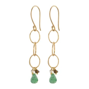 A Beautiful Story Boucles D'oreille>Boucles Glowing doré - Aventurine