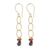 A Beautiful Story Boucles D'oreille>Boucles Glowing doré - Cornaline