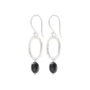 A Beautiful Story Boucles D'oreille>Boucles Graceful argenté - Onyx noir