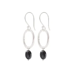 A Beautiful Story Boucles D'oreille>Boucles Graceful argenté - Onyx noir