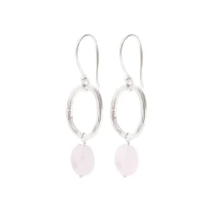 A Beautiful Story Boucles D'oreille>Boucles Graceful argenté - Quartz rose