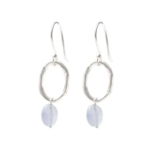 A Beautiful Story Boucles D'oreille>Boucles Graceful argenté - Agate bleue