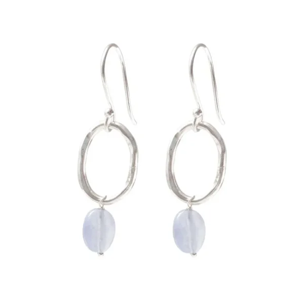 A Beautiful Story Boucles D'oreille>Boucles Graceful argenté - Agate bleue