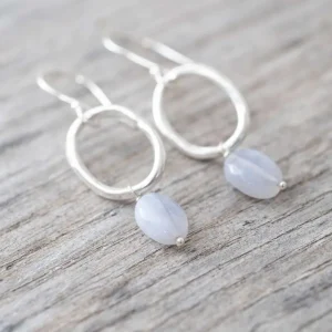 A Beautiful Story Boucles D'oreille>Boucles Graceful argenté - Agate bleue