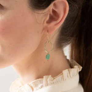 A Beautiful Story Boucles D'oreille>Boucles Graceful doré - Aventurine