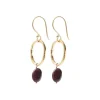 A Beautiful Story Boucles D'oreille>Boucles Graceful doré - Grenat