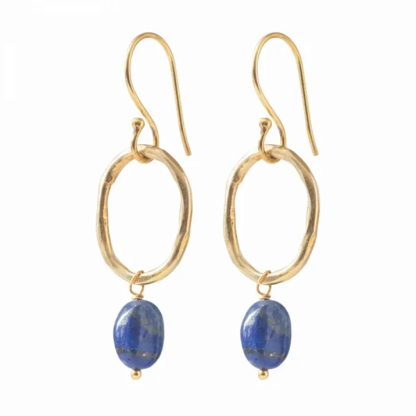 A Beautiful Story Boucles D'oreille>Boucles Graceful doré - Lapis Lazuli