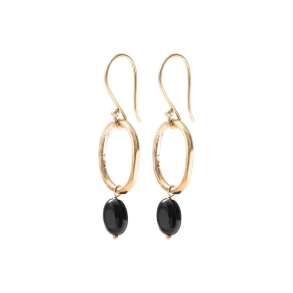 A Beautiful Story Boucles D'oreille>Boucles Graceful doré - Onyx noir