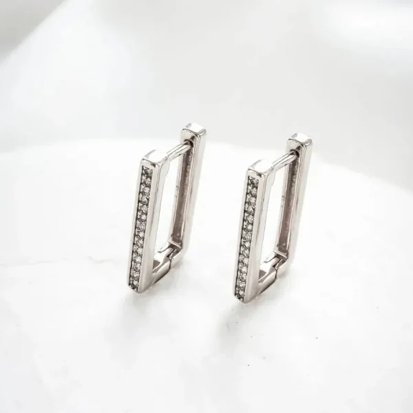 Shlomit Ofir Boucles D'oreille>Boucles James argenté - cristal