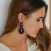 Clara u0026 Bianca Boucles D'oreille>Boucles Latina - Bleu