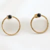 Kariboo Boucles D'oreille>Boucles Laura pierres fines - onyx noir