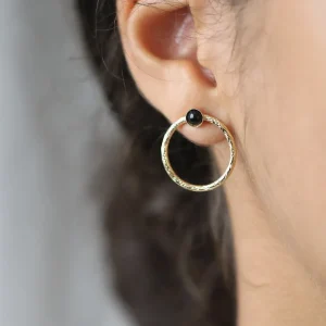 Kariboo Boucles D'oreille>Boucles Laura pierres fines - onyx noir