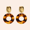 Bonjour Aimée Boucles D'oreille>Boucles Lucy - écailles marrons