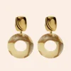 Bonjour Aimée Boucles D'oreille>Boucles Lucy - marbre blanc