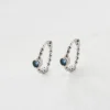 Shlomit Ofir Boucles D'oreille>Boucles Meadow bleu - argenté