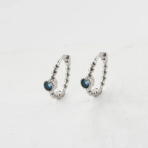 Shlomit Ofir Boucles D'oreille>Boucles Meadow bleu - argenté