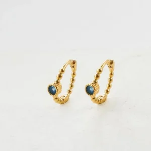 Shlomit Ofir Boucles D'oreille>Boucles Meadow bleu - doré