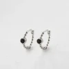 Shlomit Ofir Boucles D'oreille>Boucles Meadow noir - argenté