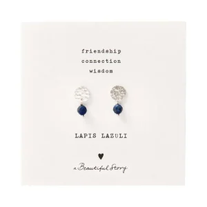 A Beautiful Story Boucles D'oreille>Boucles mini Coin argenté - Lapis Lazuli