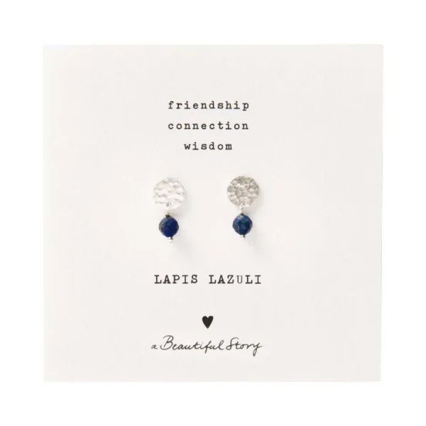 A Beautiful Story Boucles D'oreille>Boucles mini Coin argenté - Lapis Lazuli