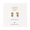 A Beautiful Story Boucles D'oreille>Boucles mini Coin doré - Lapis Lazuli